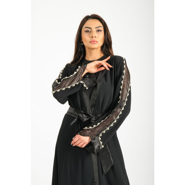 Londonella Women's Long Sleeves Abaya With Waist Belt - Black - 100239 - Zrafh.com - Your Destination for Baby & Mother Needs in Saudi Arabia