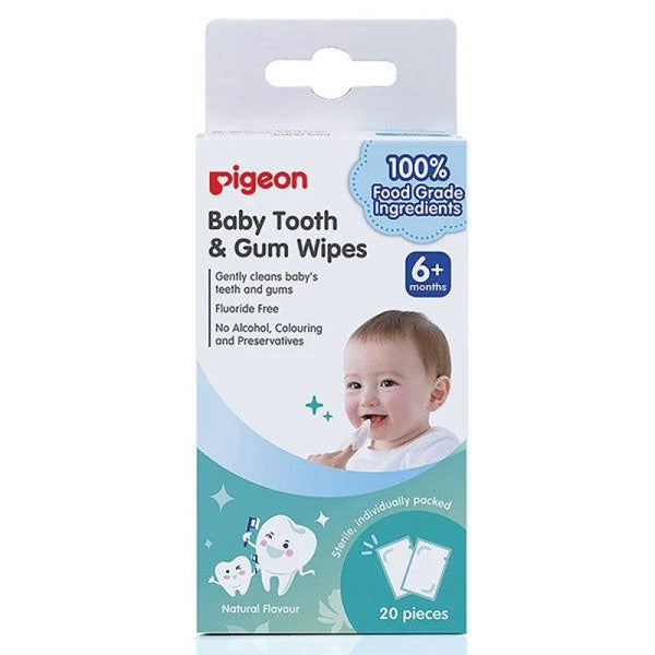 Pigeon Baby Tooth & Gum Wipes - 20 Sheets - Zrafh.com - Your Destination for Baby & Mother Needs in Saudi Arabia