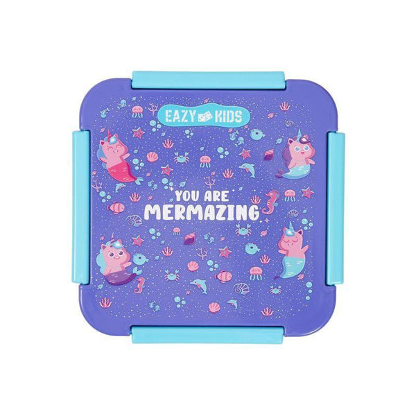 Eazy Kids Kids Lunch Box - Mermaid - Purple - 650 ml - Zrafh.com - Your Destination for Baby & Mother Needs in Saudi Arabia