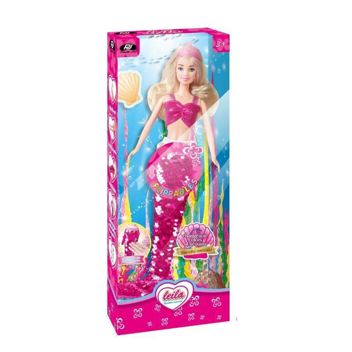 Leila Flippable Mermaid Doll - 69x54x47 Cm - ZRAFH