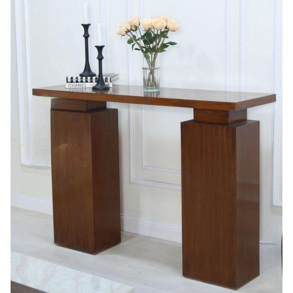 Rustic Wood Console Table with Iron Accents By Alhome - Zrafh.com - Your Destination for Baby & Mother Needs in Saudi Arabia