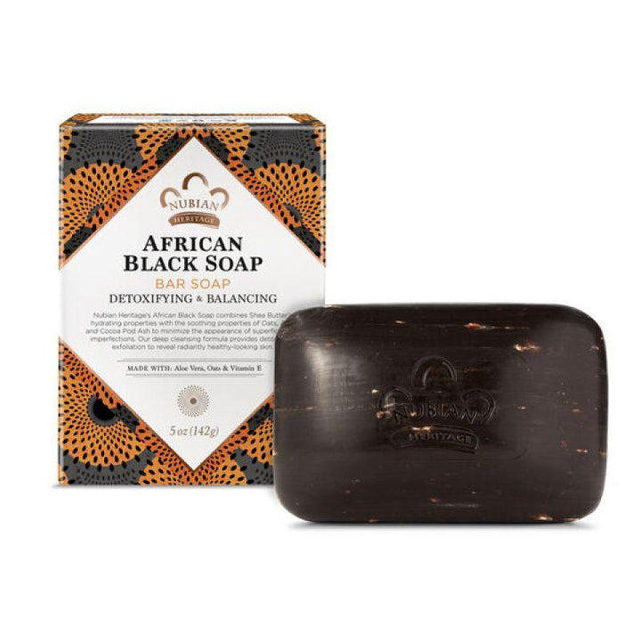 Nubian Heritage African Black Bar Soap - Oats & Aloe Vera - Zrafh.com - Your Destination for Baby & Mother Needs in Saudi Arabia