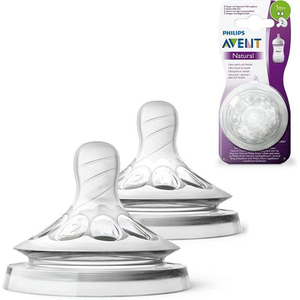Philips Avent Baby nipples natural feeding +1 month - 2 pack - ZRAFH
