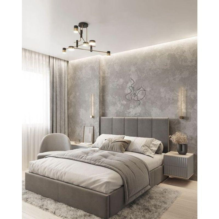 Grey Elegance Queen Bed By Alhome - Zrafh.com - Your Destination for Baby & Mother Needs in Saudi Arabia