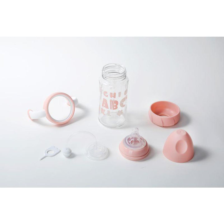 Luqu Glass Feeding Bottle With Handle - 180Ml - ZRAFH