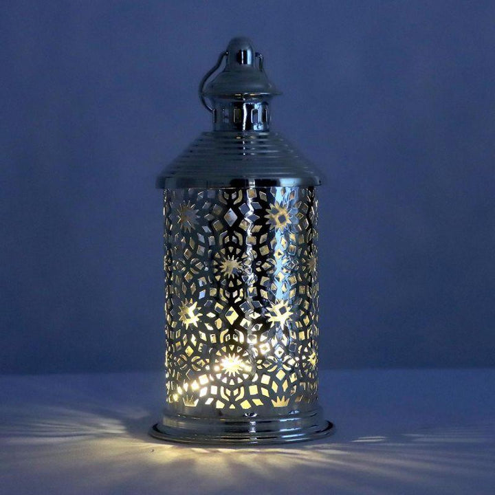 Round Steel Ramadan Lantern With Led Lighting - Gold - 26X12X12 Cm - By Family Ship - 600007809 - Zrafh.com - Your Destination for Baby & Mother Needs in Saudi Arabia