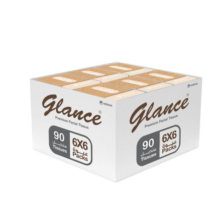 Glance Facial Tissues - 36 Boxes - Zrafh.com - Your Destination for Baby & Mother Needs in Saudi Arabia