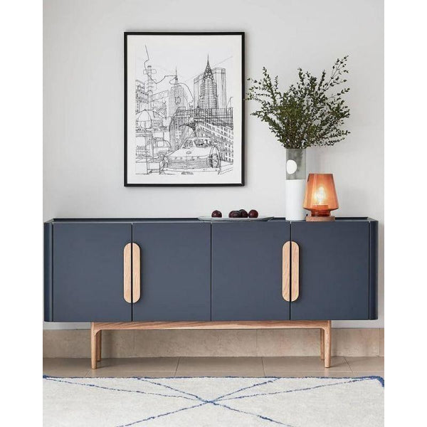 Contemporary Wood Buffet - Stylish Storage Solution By Alhome - Zrafh.com - Your Destination for Baby & Mother Needs in Saudi Arabia