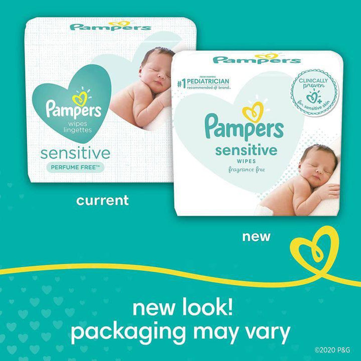 Pampers Non Scented Sensitive Baby Wipes - 56 Wipes - ZRAFH