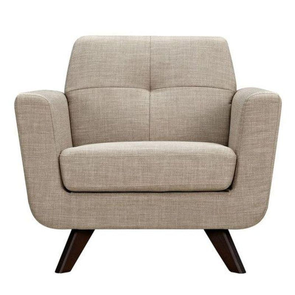 Chic Beige Linen Chair with Swedish Wood Elegance By Alhome - Zrafh.com - Your Destination for Baby & Mother Needs in Saudi Arabia