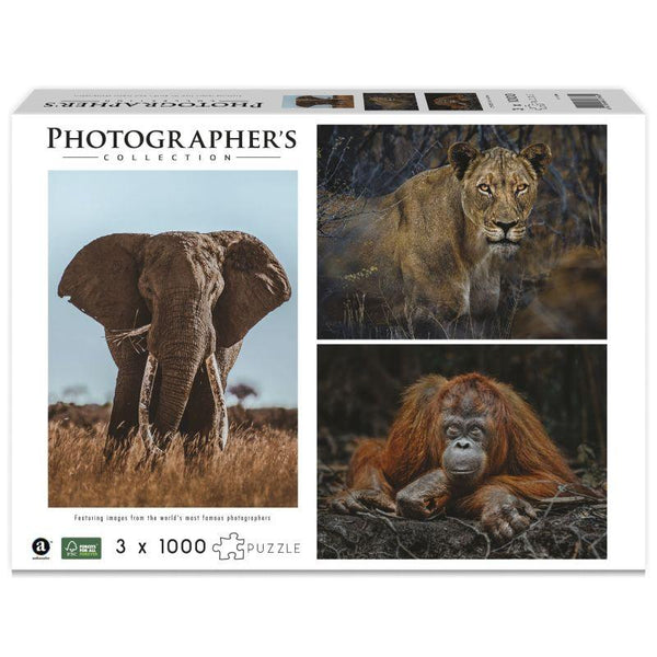 Ambassador Triple Puzzle Set - The Most Famous Photographers' Pictures - 1000 Pieces - Zrafh.com - Your Destination for Baby & Mother Needs in Saudi Arabia