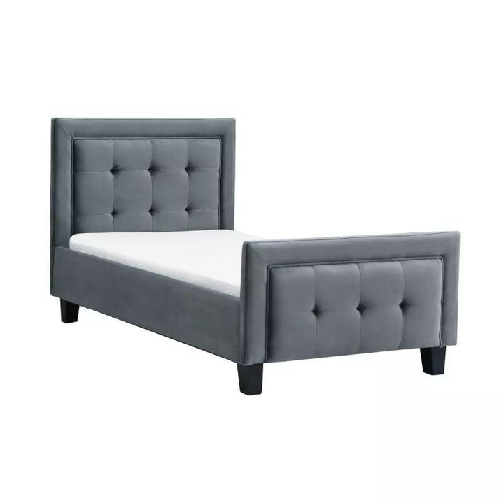 Kids' Gray Fabric Upholstered MDF Bed: Modern Coziness, 120x200x140 cm by Alhome - Zrafh.com - Your Destination for Baby & Mother Needs in Saudi Arabia