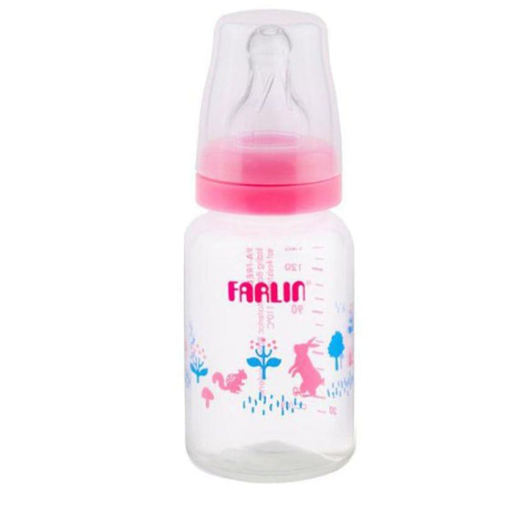 Farlin Plastic Standard Neck Feeding Bottle 140 ml - Pink - ZRAFH