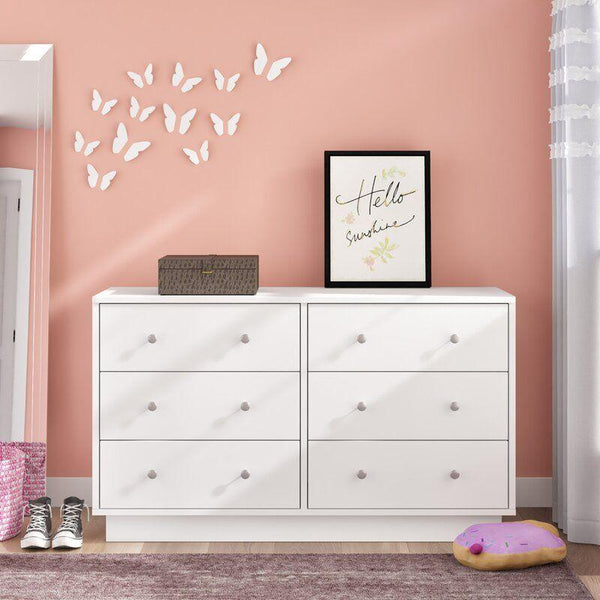 Kids Dresser: 128x46x69 Wood, White by Alhome - Zrafh.com - Your Destination for Baby & Mother Needs in Saudi Arabia