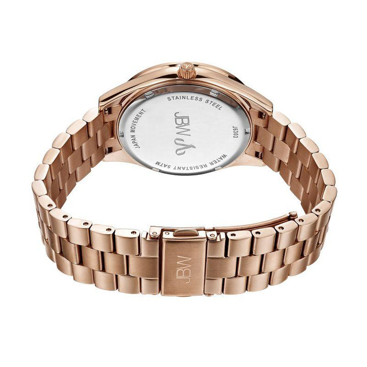 JBW Women's Mondrian Stainless Steel Watch 0.16 ctw Diamond - Rose Gold - J6303 - Zrafh.com - Your Destination for Baby & Mother Needs in Saudi Arabia