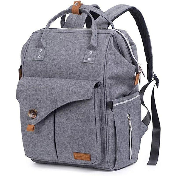 Alameda Diaper Backpack - Large - Grey - AL_DP_GY - ZRAFH