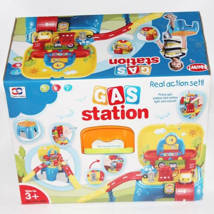 Gas Station Real Action Set With Tools & Chair - 39x20x27cm - 10-008-806 - ZRAFH