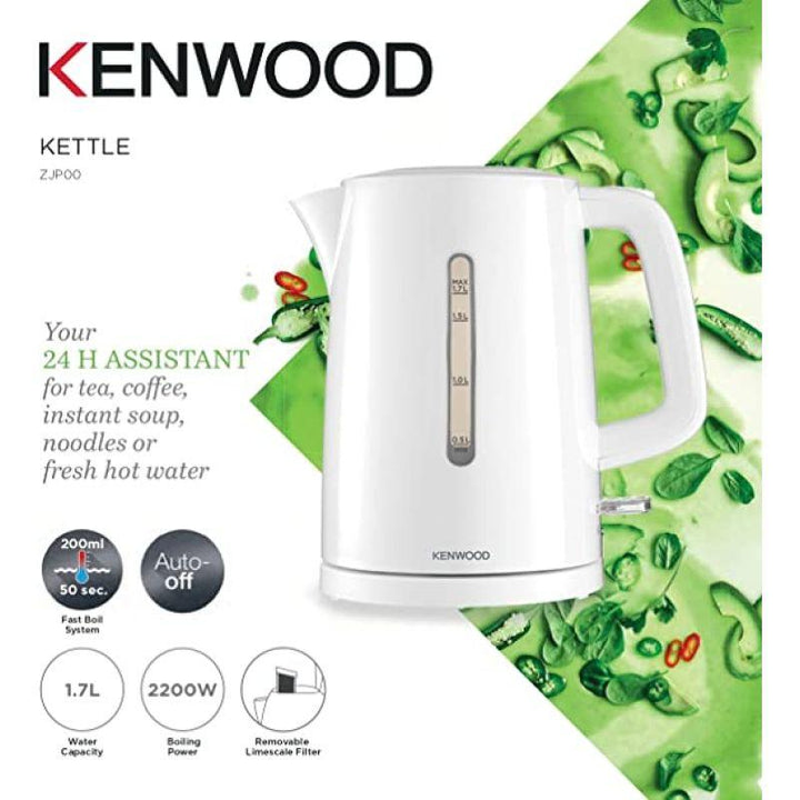 Kenwood Kettle Cordless Electric Kettle - 1.7L - 2200 W - OWZJP00.000WH - ZRAFH