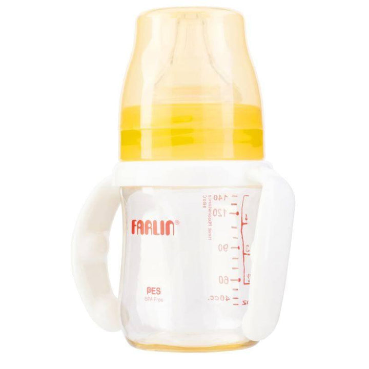 Farlin PES Feeding Bottle With Handle - 140 ml - Orange - ZRAFH