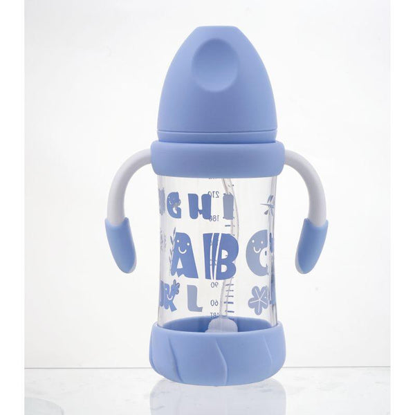 Luqu Glass Feeding Bottle With Handle - 240Ml - ZRAFH