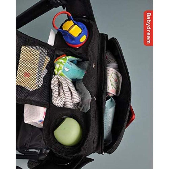 Babydream Stroller Diaper Bag - Black - Zrafh.com - Your Destination for Baby & Mother Needs in Saudi Arabia
