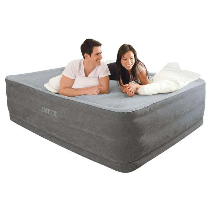 Intex Double Air Bed - Equipped with FIBER-TECH RP Technology - Silver - INT64418 - Zrafh.com - Your Destination for Baby & Mother Needs in Saudi Arabia