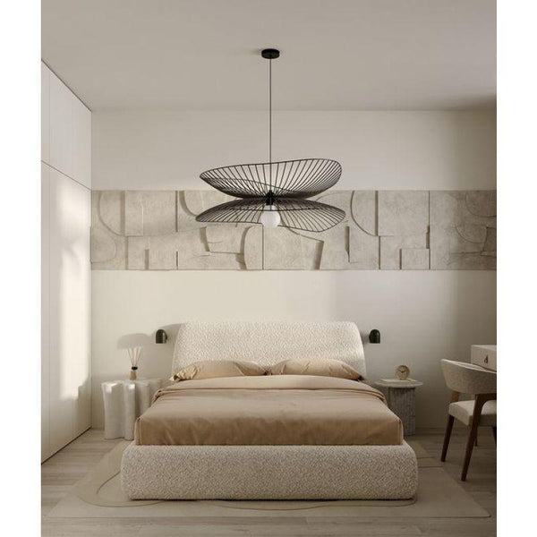 Boucle Elegance Beige Queen Bed By Alhome - Zrafh.com - Your Destination for Baby & Mother Needs in Saudi Arabia