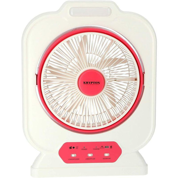 Krypton Rechargeable Box Fan - KNF111 - Zrafh.com - Your Destination for Baby & Mother Needs in Saudi Arabia