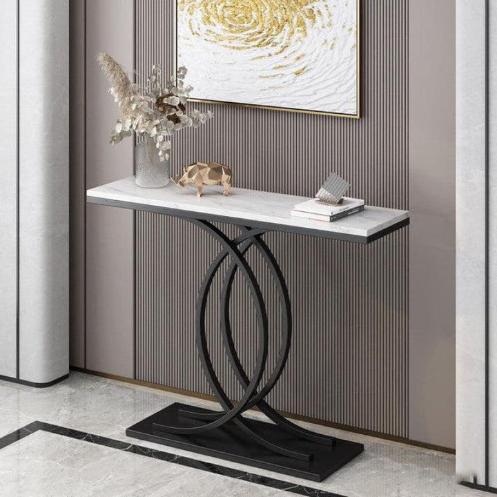 Elegant Iron and Marble Console" By Alhome - Zrafh.com - Your Destination for Baby & Mother Needs in Saudi Arabia