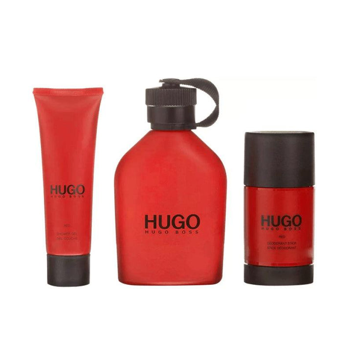 Hugo Red Set For Men - Eau de Toilette - 3 Pieces - Zrafh.com - Your Destination for Baby & Mother Needs in Saudi Arabia