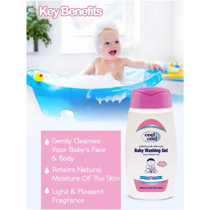 Cool & Cool Baby Washing Gel Pack of 2 - 250 ml - Zrafh.com - Your Destination for Baby & Mother Needs in Saudi Arabia