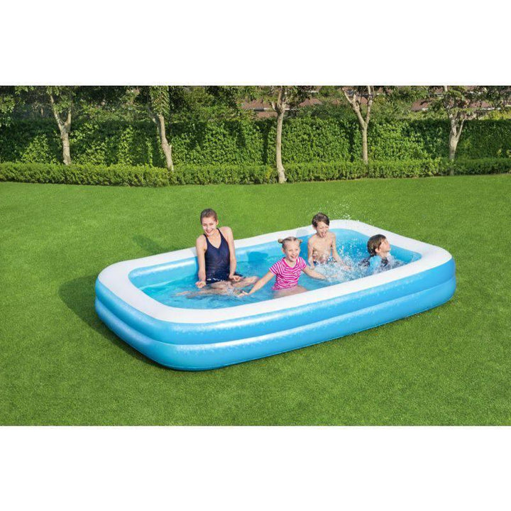 Inflatable Rectangular Family Pool Blue - 305x183x46 cm - 26-54150 - ZRAFH