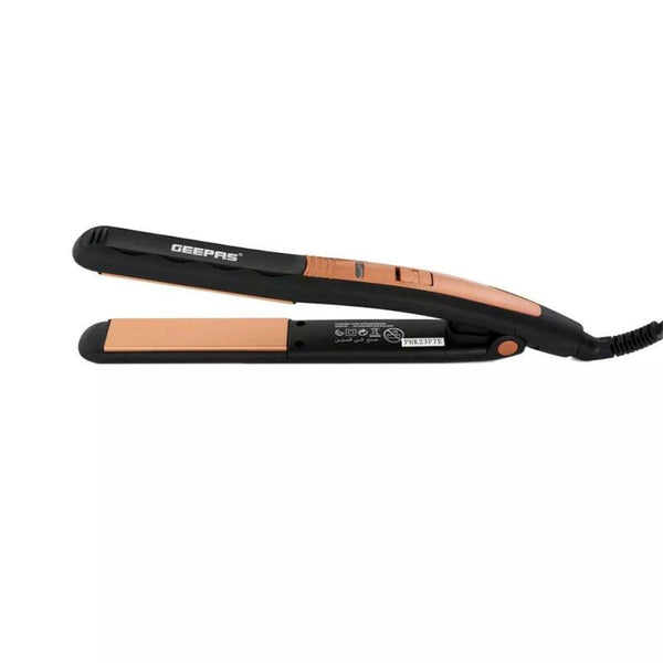 Geepas Ceramic Hair Straightener 35 W - Black and Gold - Zrafh.com - Your Destination for Baby & Mother Needs in Saudi Arabia