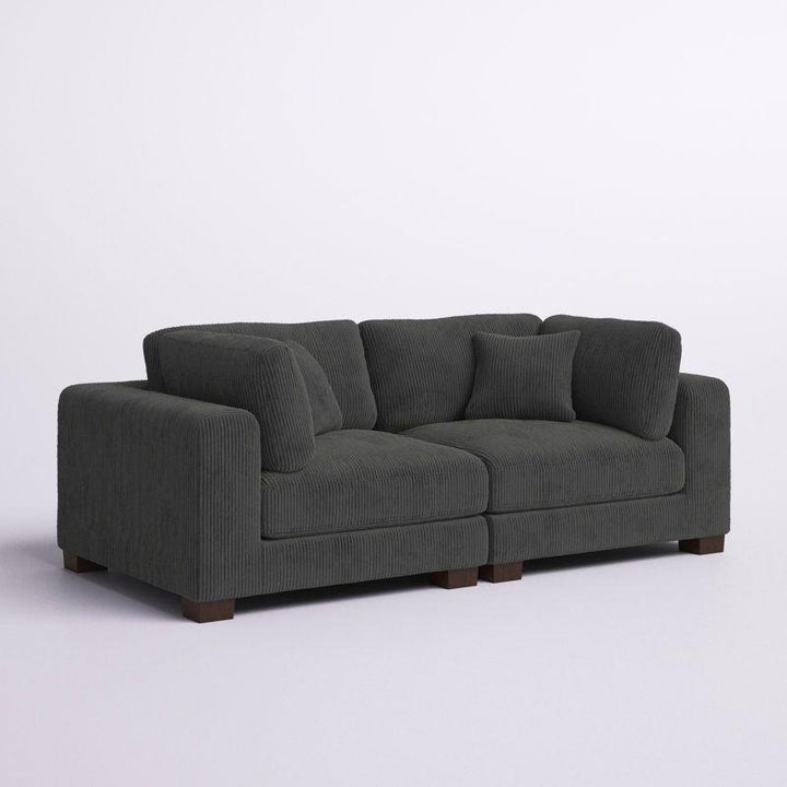 Modern Elegant Velvet 2 Seater Sofa - 200x85x85 cm - By Alhome - Zrafh.com - Your Destination for Baby & Mother Needs in Saudi Arabia