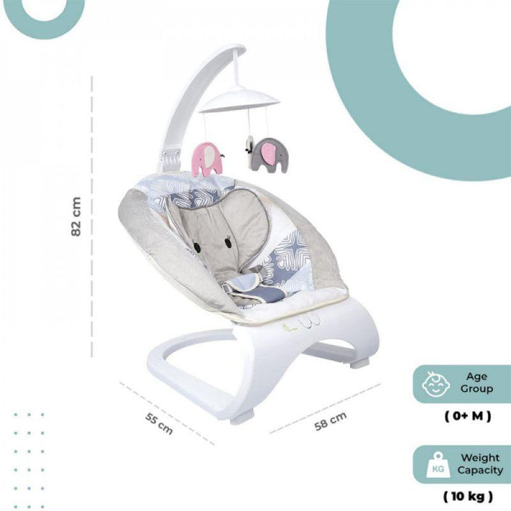 Baby Love Bouncer With Music - Gray - 33-1592378 - Zrafh.com - Your Destination for Baby & Mother Needs in Saudi Arabia