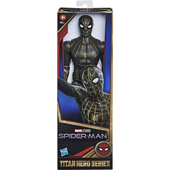 Marvel Spider Man Titan Hero Series Spider Man Action Figure With Black&Gold Suit - 12 inch - ZRAFH