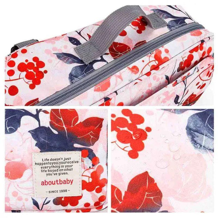 Little Story Baby Diaper Changing Clutch Kit - Floral Pink - Zrafh.com - Your Destination for Baby & Mother Needs in Saudi Arabia
