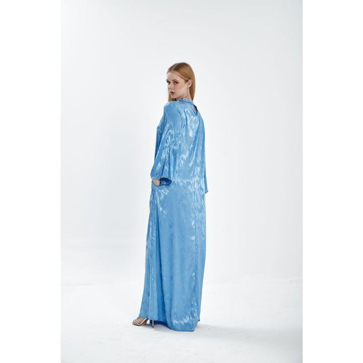 Londonella Women's Long Summer Dress With Long Sleeves And Belt - Lon100307 - Zrafh.com - Your Destination for Baby & Mother Needs in Saudi Arabia