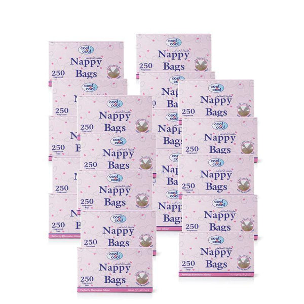 Cool & Cool Nappy Bags Pack of 10 + 10 Free - 5000 Pieces - Zrafh.com - Your Destination for Baby & Mother Needs in Saudi Arabia