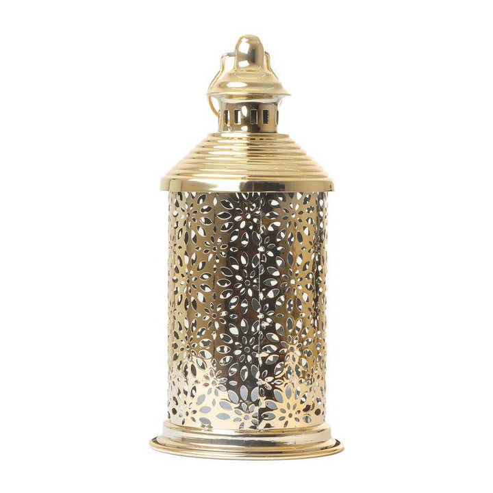 Round Steel Ramadan Lantern With Led Lighting - Gold - 26X12X12 Cm - By Family Ship - 600007808 - Zrafh.com - Your Destination for Baby & Mother Needs in Saudi Arabia