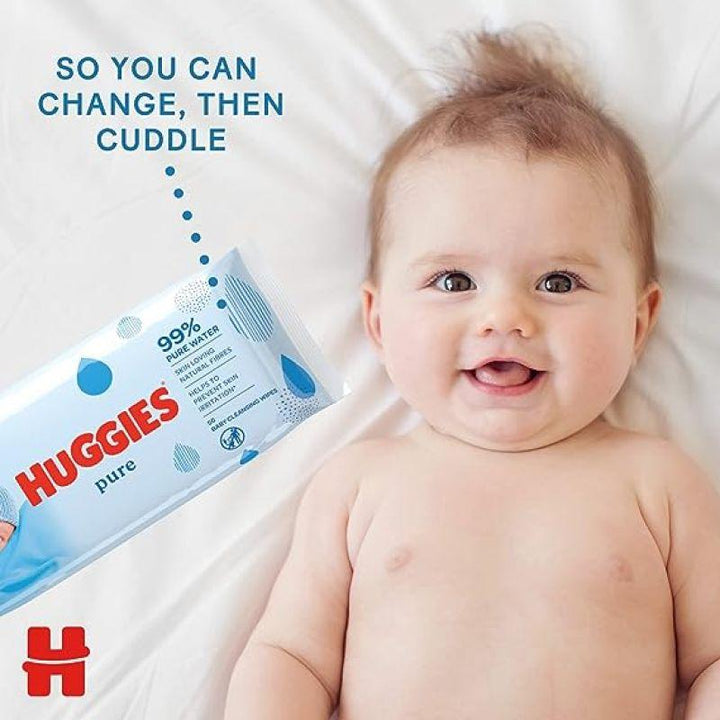 Huggies Baby Wipes Pure - 168 Wipes - Zrafh.com - Your Destination for Baby & Mother Needs in Saudi Arabia