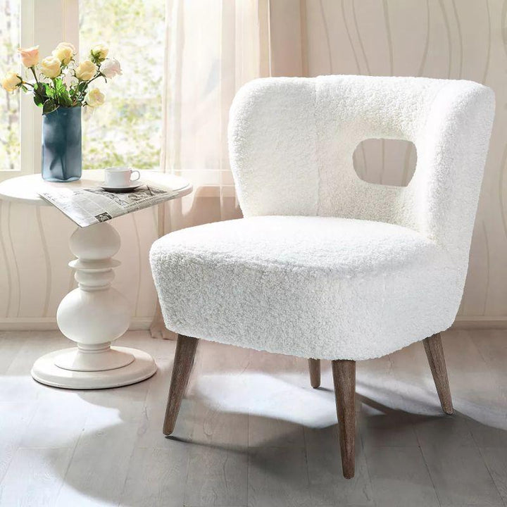 Unique Bouclé Chair - 90x85x85 cm - By Alhome - Zrafh.com - Your Destination for Baby & Mother Needs in Saudi Arabia