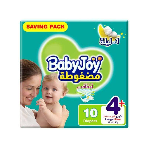 Babyjoy Saving Pack Baby Diaper No#4+ Size Large - 12-21 kg - 10 Diaper - ZRAFH