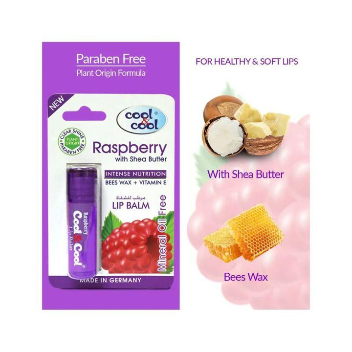 Cool & Cool Raspberry with Shea Butter Lip Balm - 4.6g - Zrafh.com - Your Destination for Baby & Mother Needs in Saudi Arabia