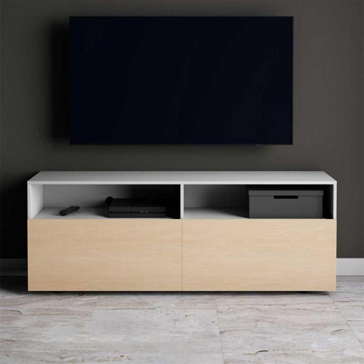 Gray and White TV Table By Alhome - Zrafh.com - Your Destination for Baby & Mother Needs in Saudi Arabia