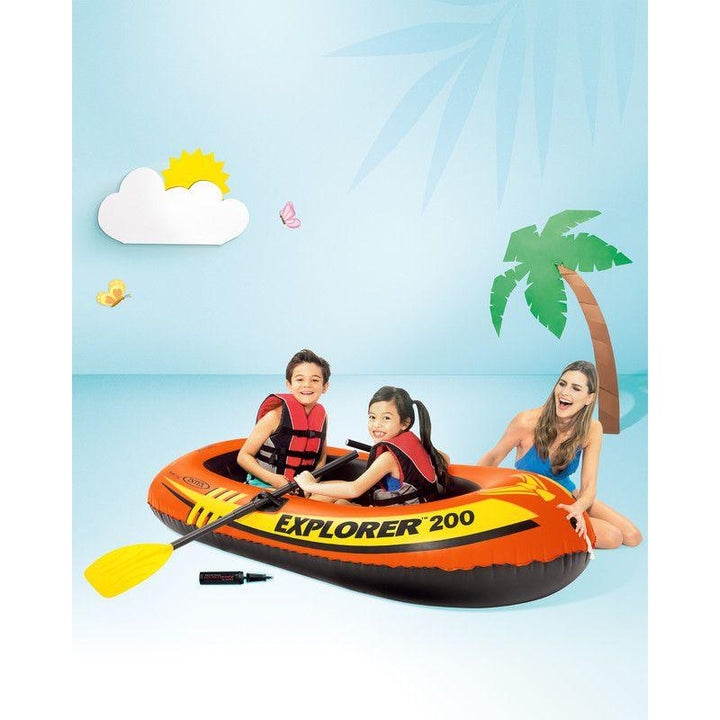 Intex 200 Inflatable Boat Set - 2 Person - Zrafh.com - Your Destination for Baby & Mother Needs in Saudi Arabia