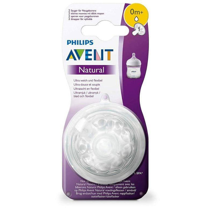 Philips Avent Baby nipples natural feeding - 2 pack - clear - ZRAFH