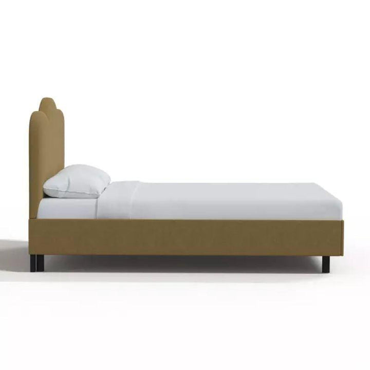 Supreme Comfort: Swedish Wood King Bed - Regal Olive Elegance (160x200x140) by Alhome - Zrafh.com - Your Destination for Baby & Mother Needs in Saudi Arabia