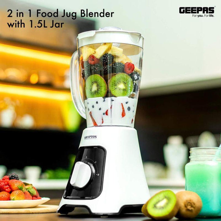 Krypton 2in1 Blender with Grinder - 400 w - Black and White - KNB6125 - Zrafh.com - Your Destination for Baby & Mother Needs in Saudi Arabia