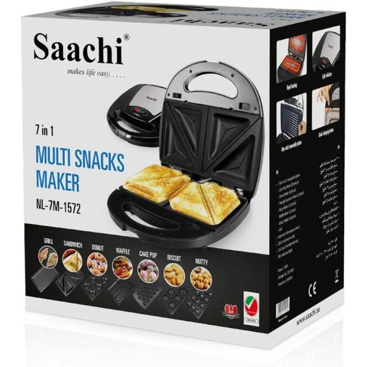 Saachi 7-In-1 Multi Snacks Maker With Automatic Thermostat Control - Nl-7M-1533 BS - ZRAFH
